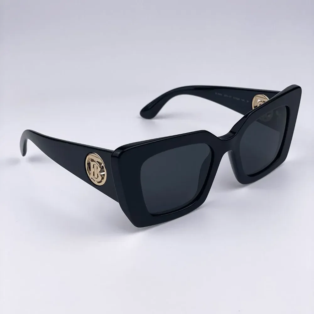 NEW Burberry BE4344 Daisy 300187 Black Dark Gray Square Women Sunglasses - Picture 11 of 13